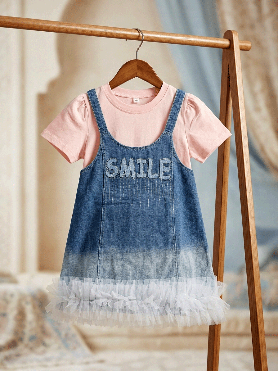 Exclusive Denim Double Set for Girls