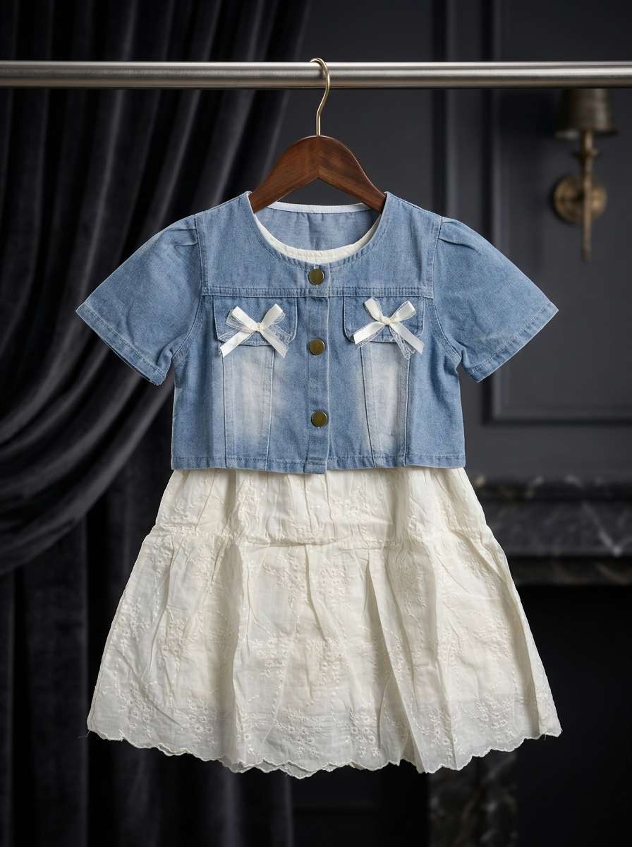 Exclusive Denim Double Set for Girls