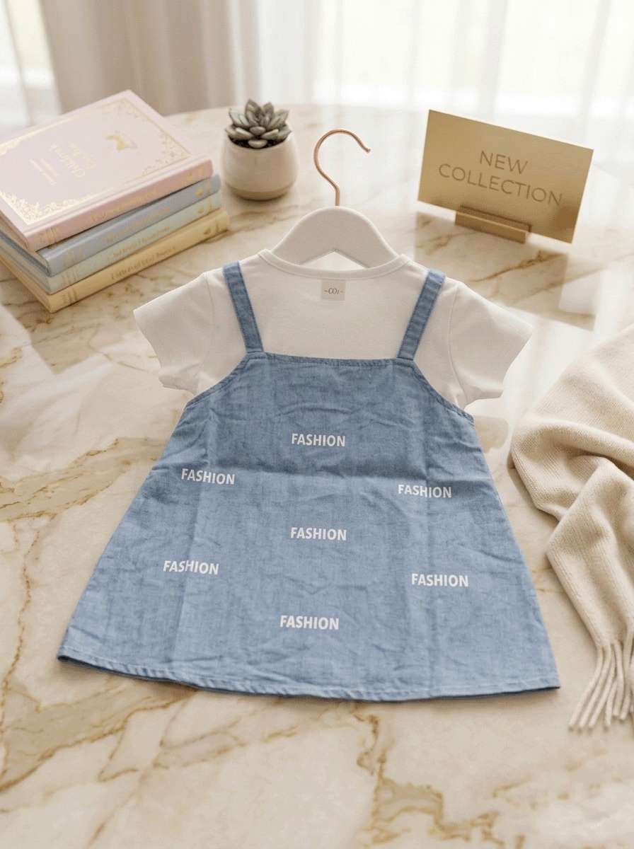 Exclusive Denim Double Set for Girls