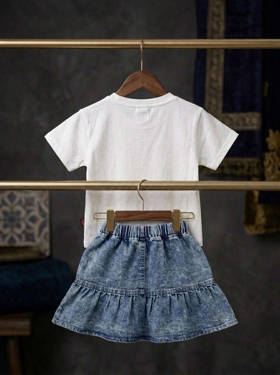 Exclusive Denim Skirt Set