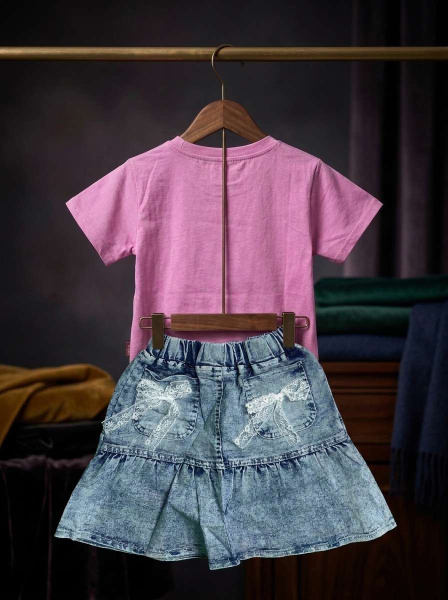 Exclusive Denim Skirt Set