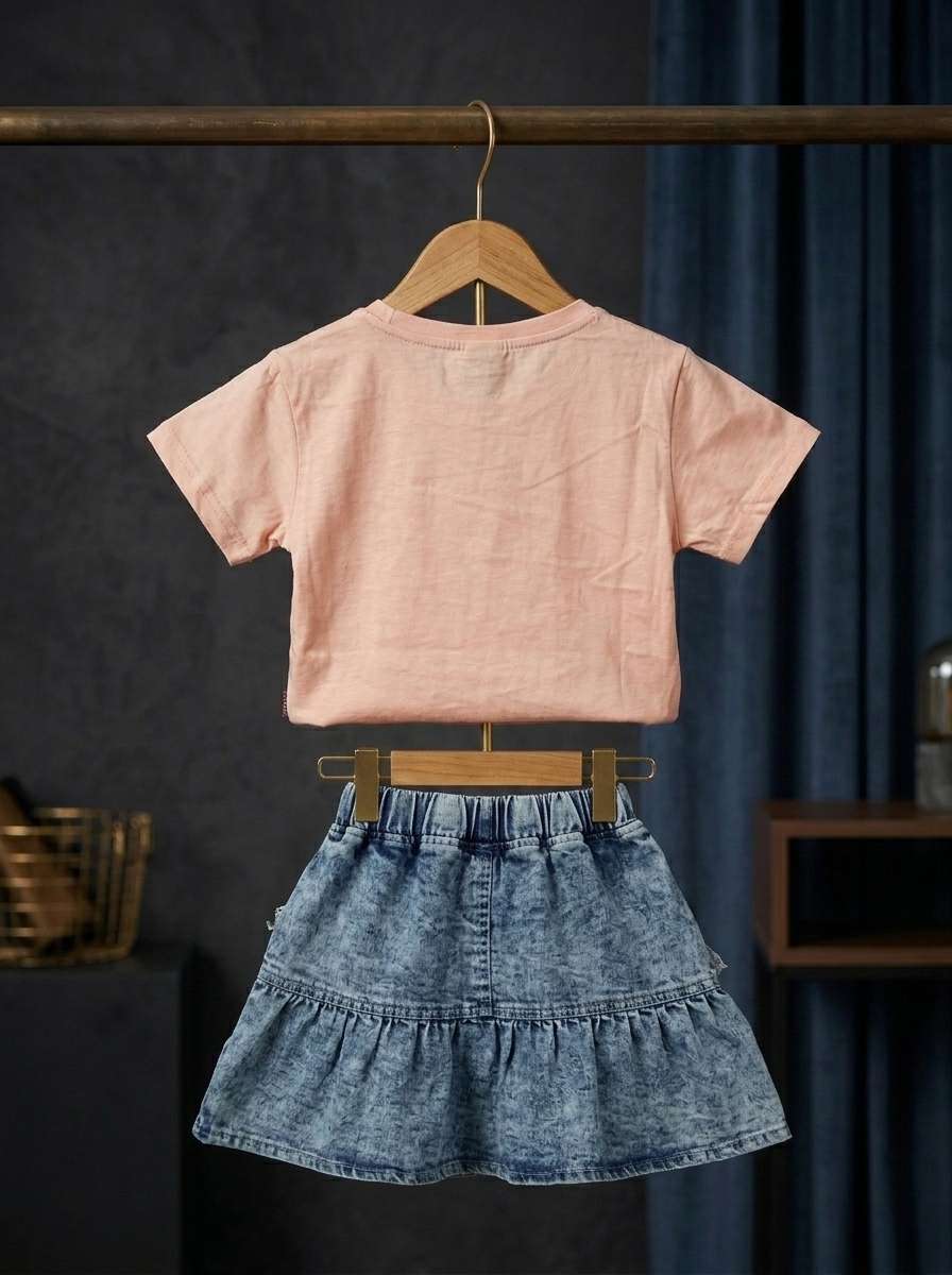 Exclusive Denim Skirt Set