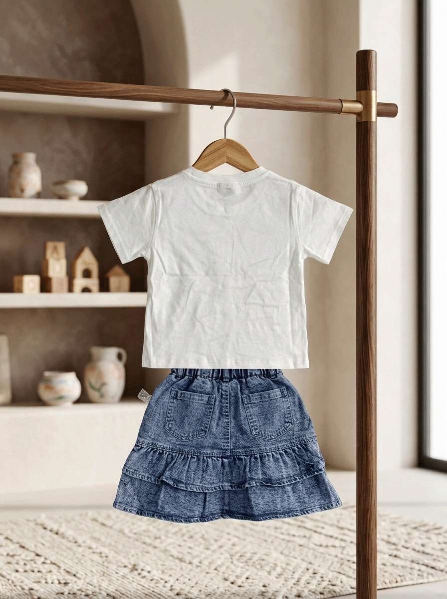 Exclusive Denim Skirt Set