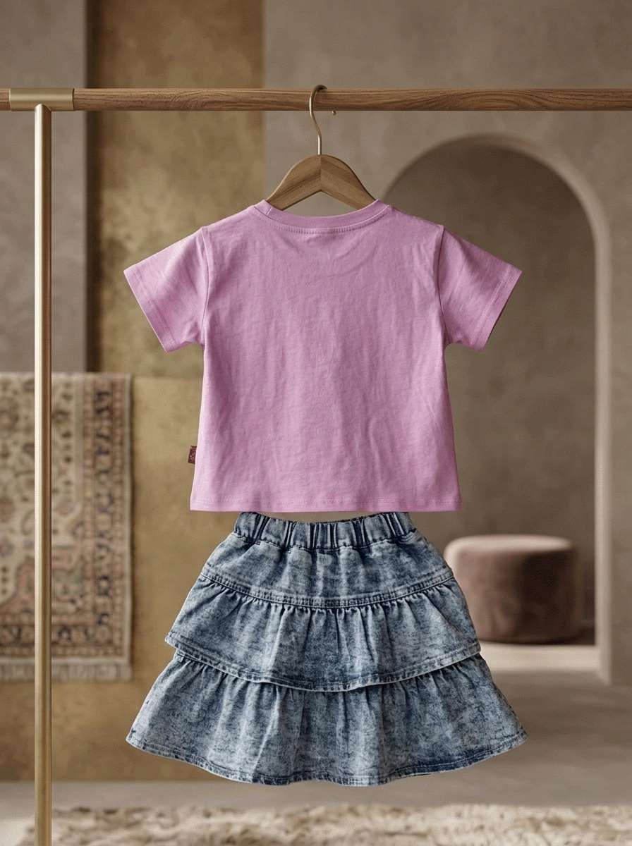 Exclusive Denim Skirt Set