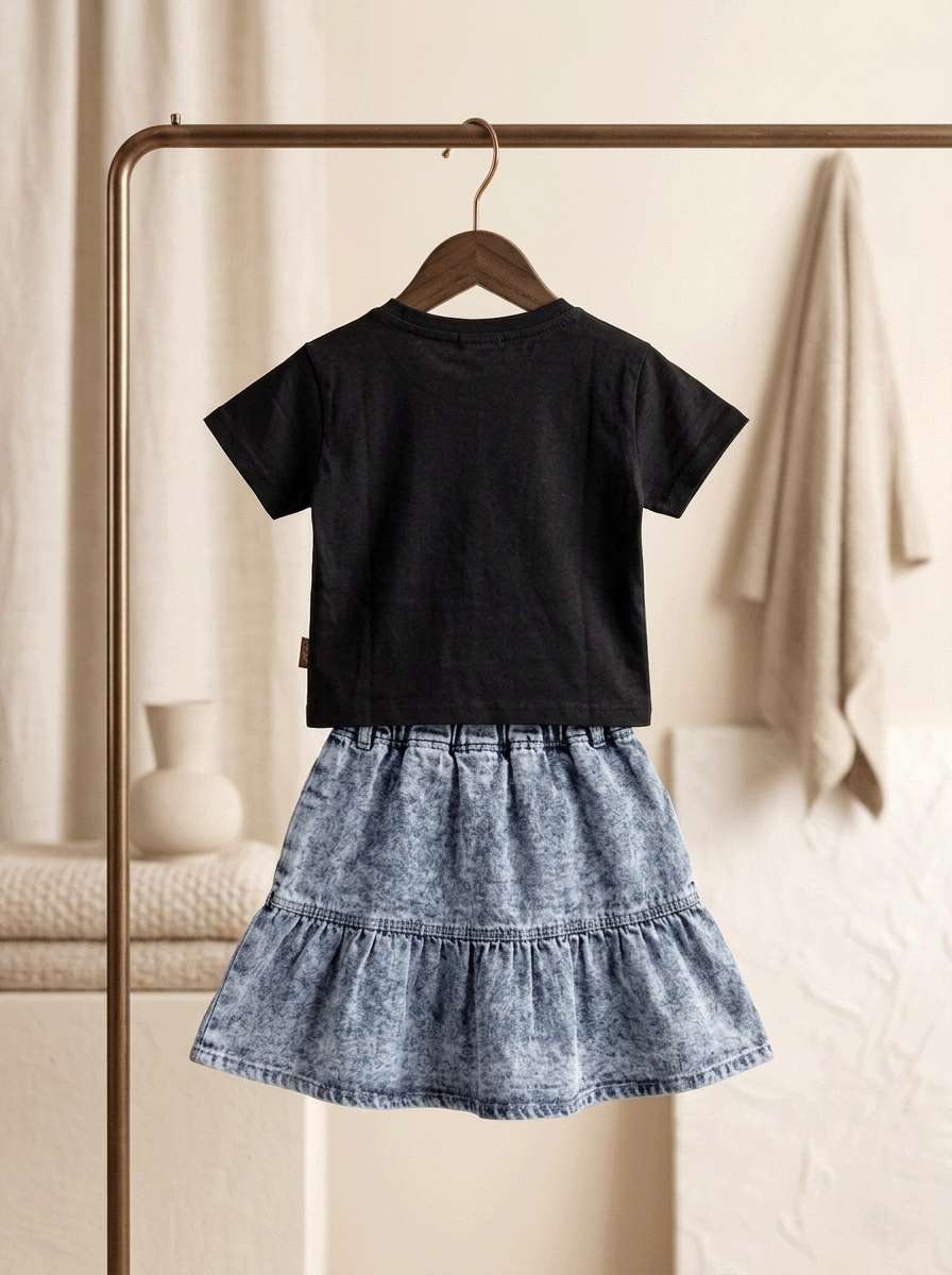 Exclusive Denim Skirt Set