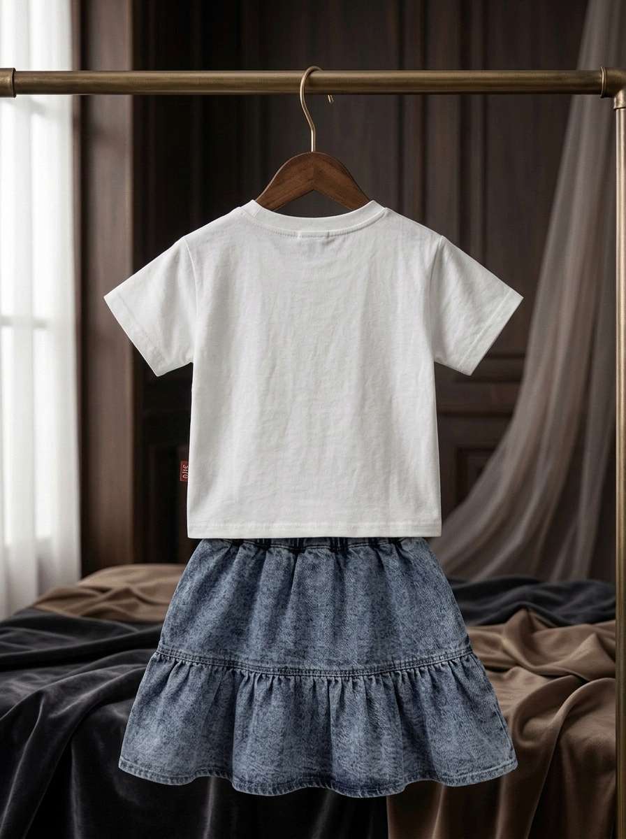 Exclusive Denim Skirt Set