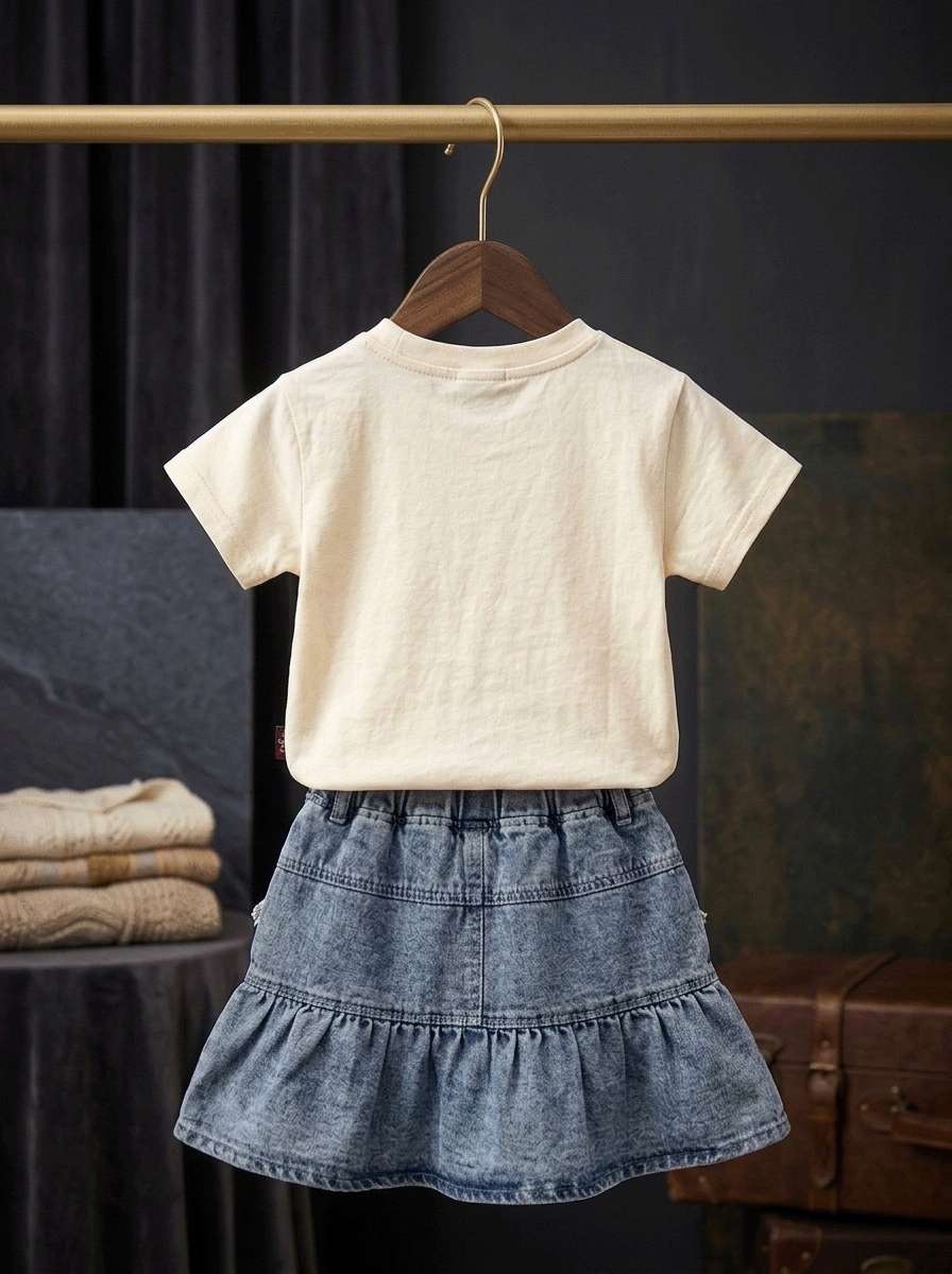 Exclusive Denim Skirt Set