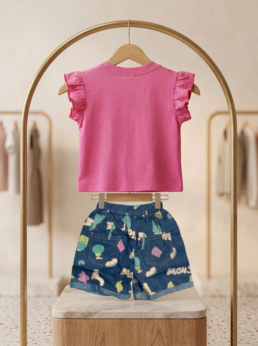 Exclusive Denim Double Set for Girls