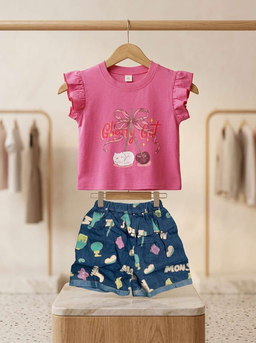 Exclusive Denim Double Set for Girls