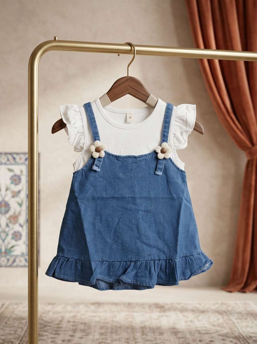Exclusive Denim Double Set for Girls