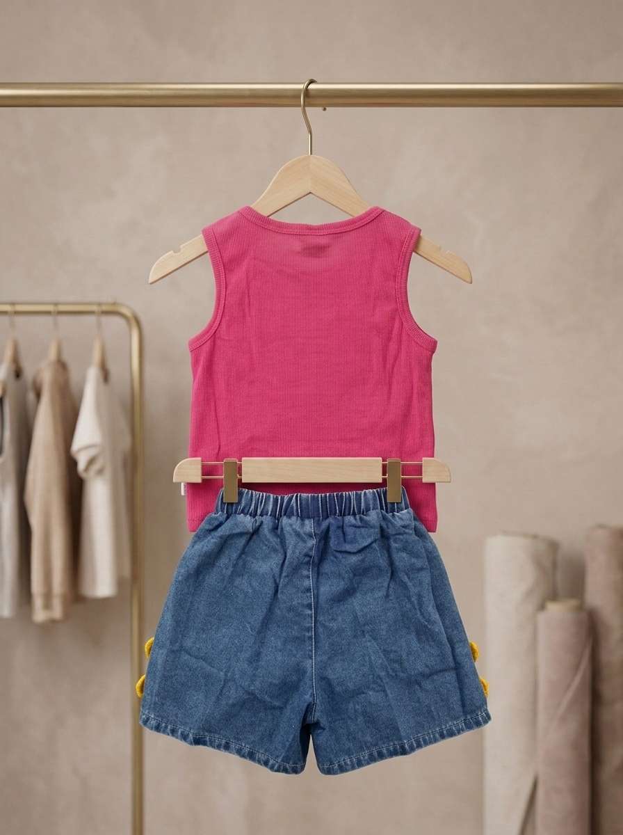 Exclusive Denim Double Set for Girls