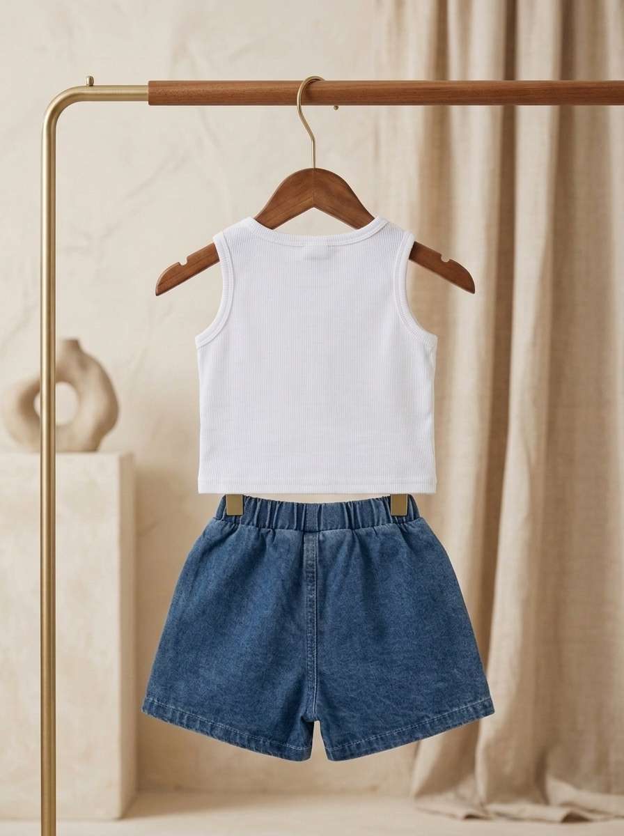 Exclusive Denim Double Set for Girls