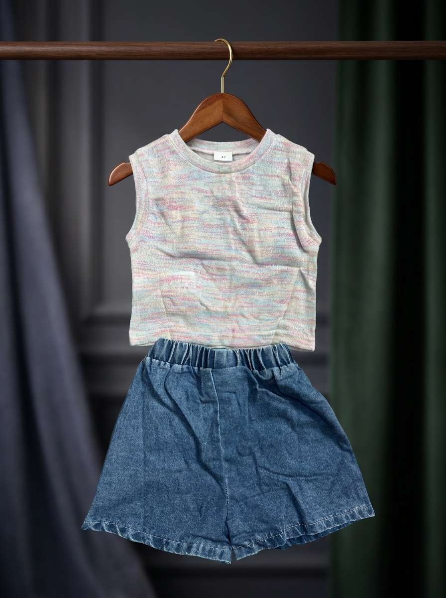 Exclusive Denim Skirt Set