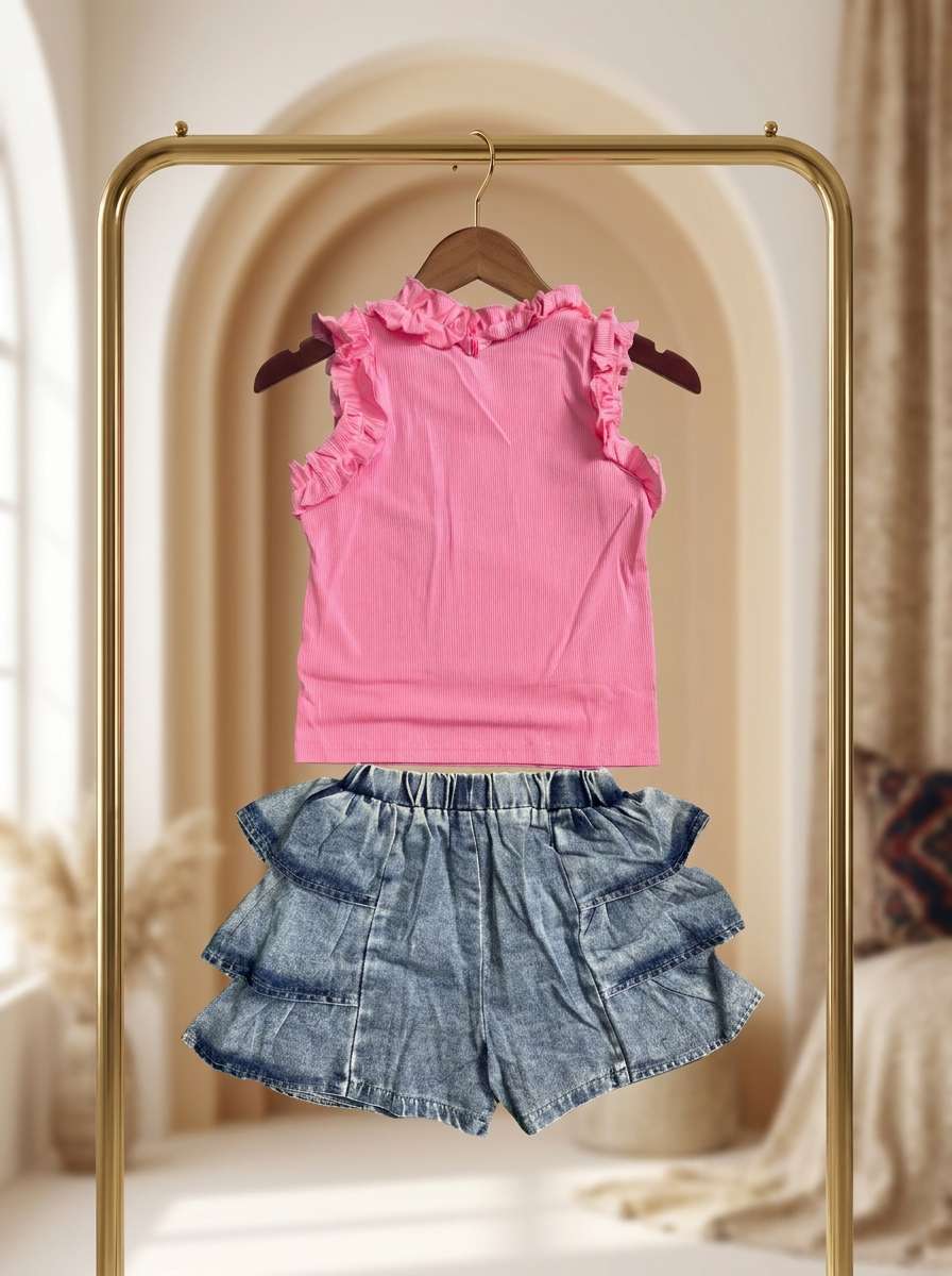 Exclusive Denim Skirt Set