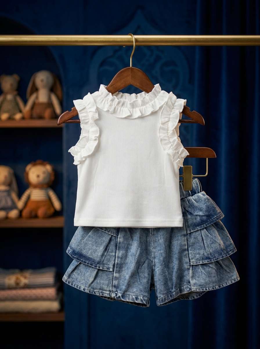 Exclusive Denim Skirt Set