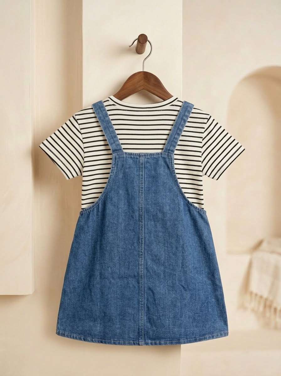 Exclusive Denim Double Set for Girls