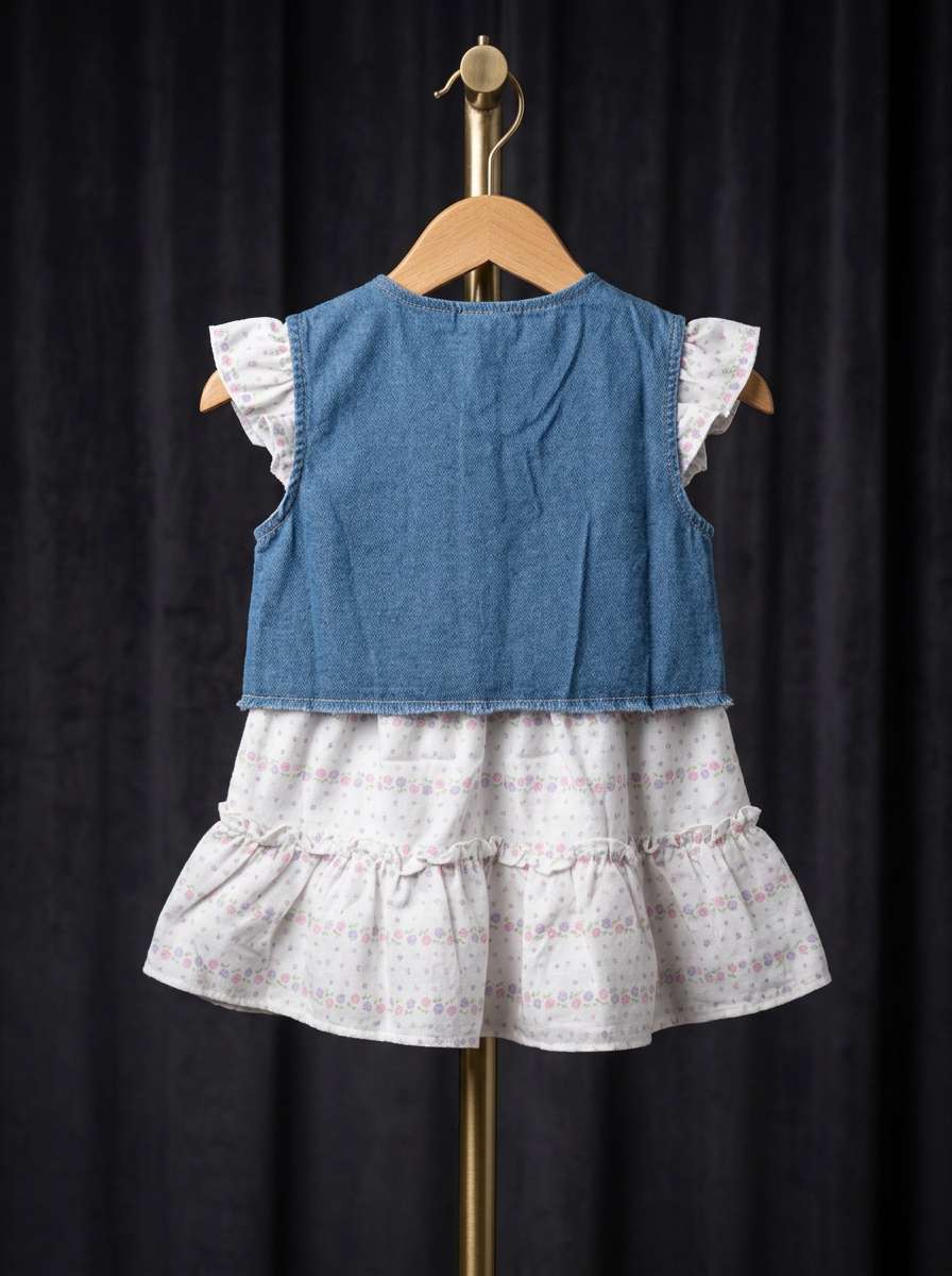 Exclusive Denim Double Set for Girls