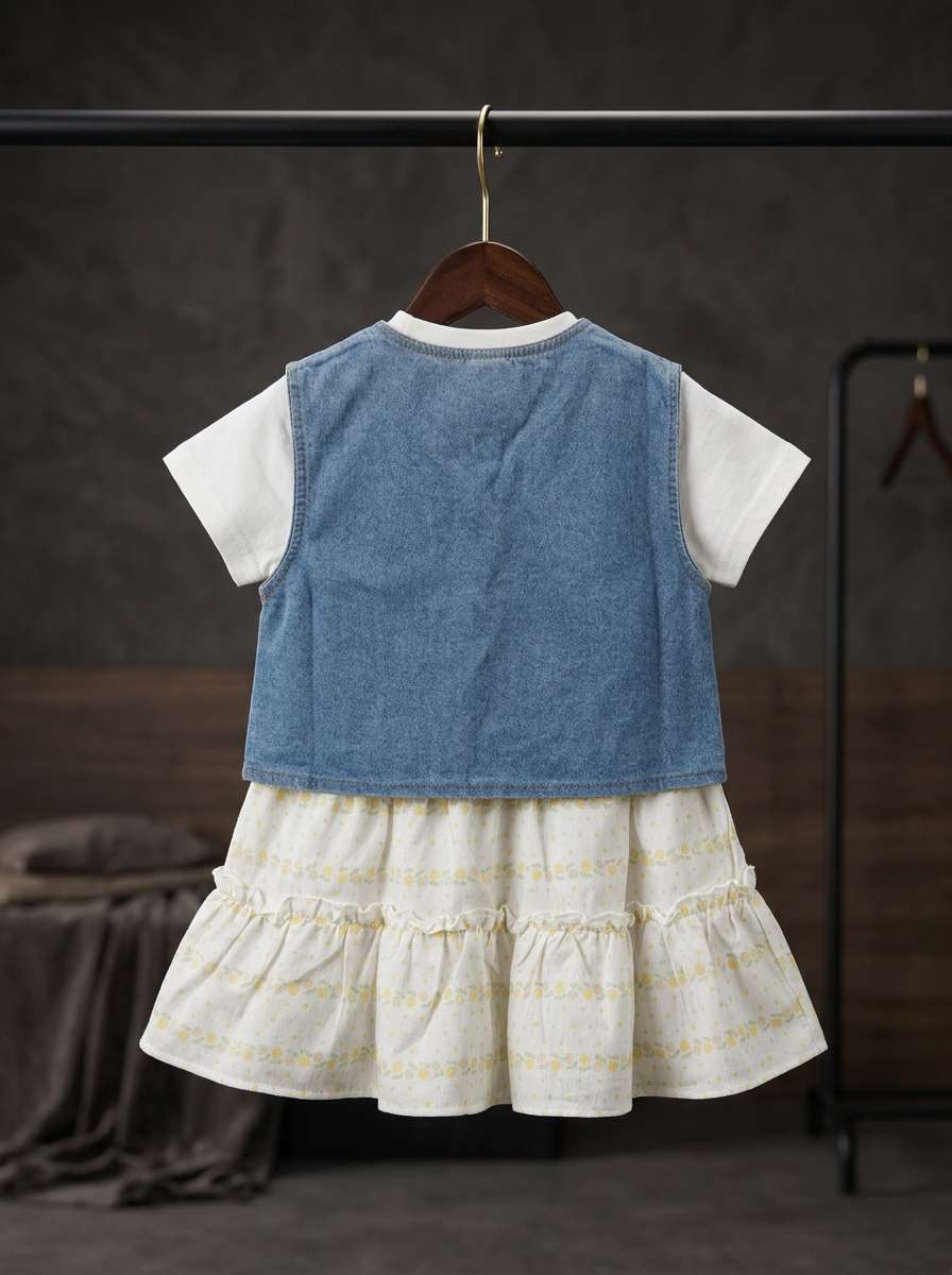 Exclusive Denim Double Set for Girls