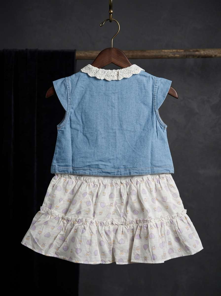 Exclusive Denim Double Set for Girls