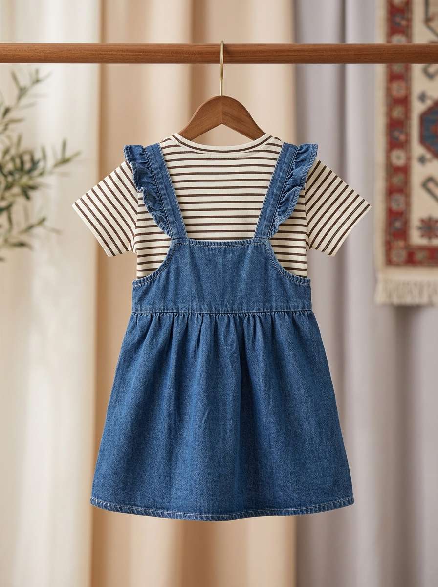 Exclusive Denim Double Set for Girls