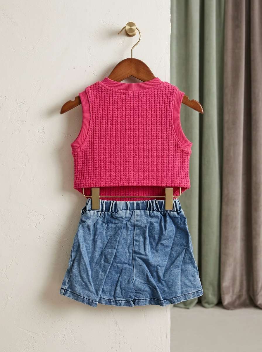 Exclusive Denim Double Set for Girls