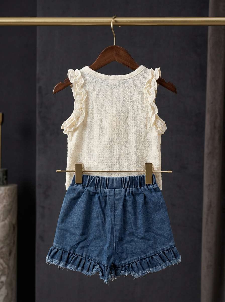 Exclusive Denim Double Set for Girls