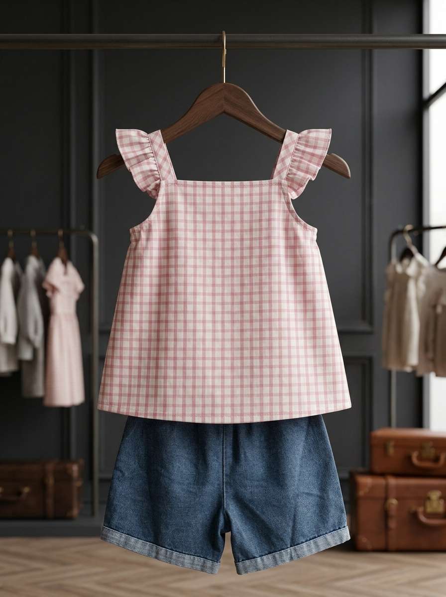 Exclusive Denim Double Set for Girls