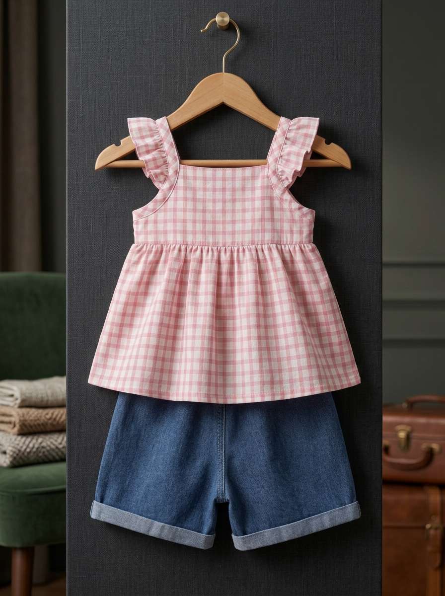 Exclusive Denim Double Set for Girls