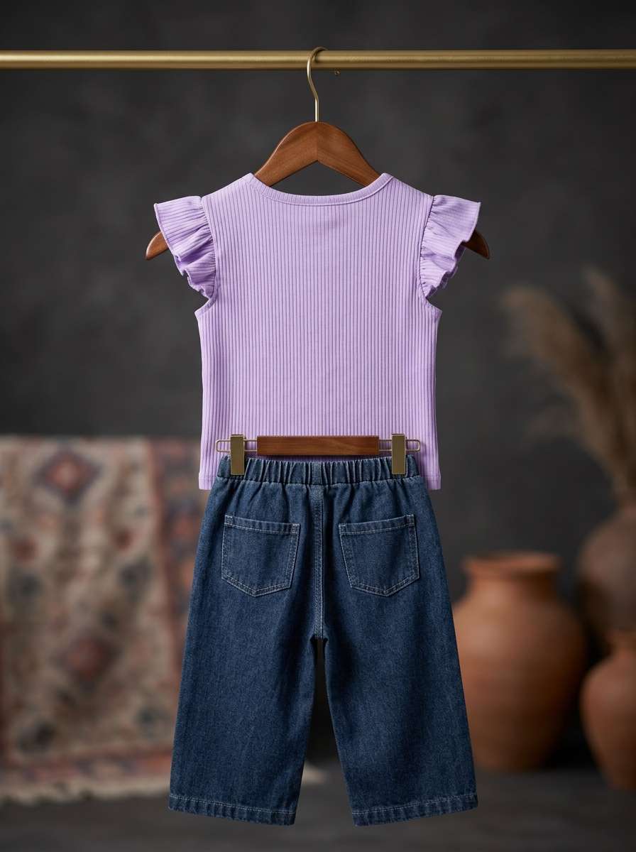 Exclusive Denim Double Set for Girls