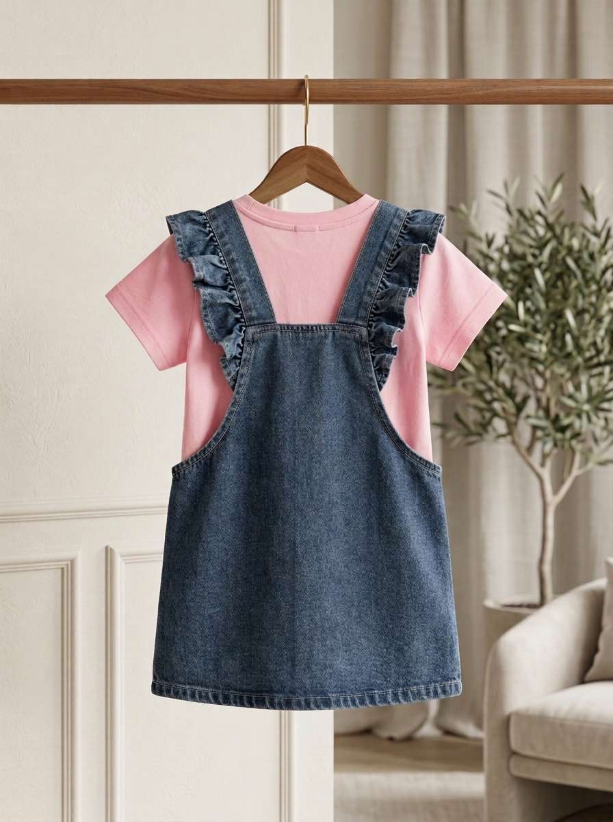 Exclusive Denim Double Set for Girls
