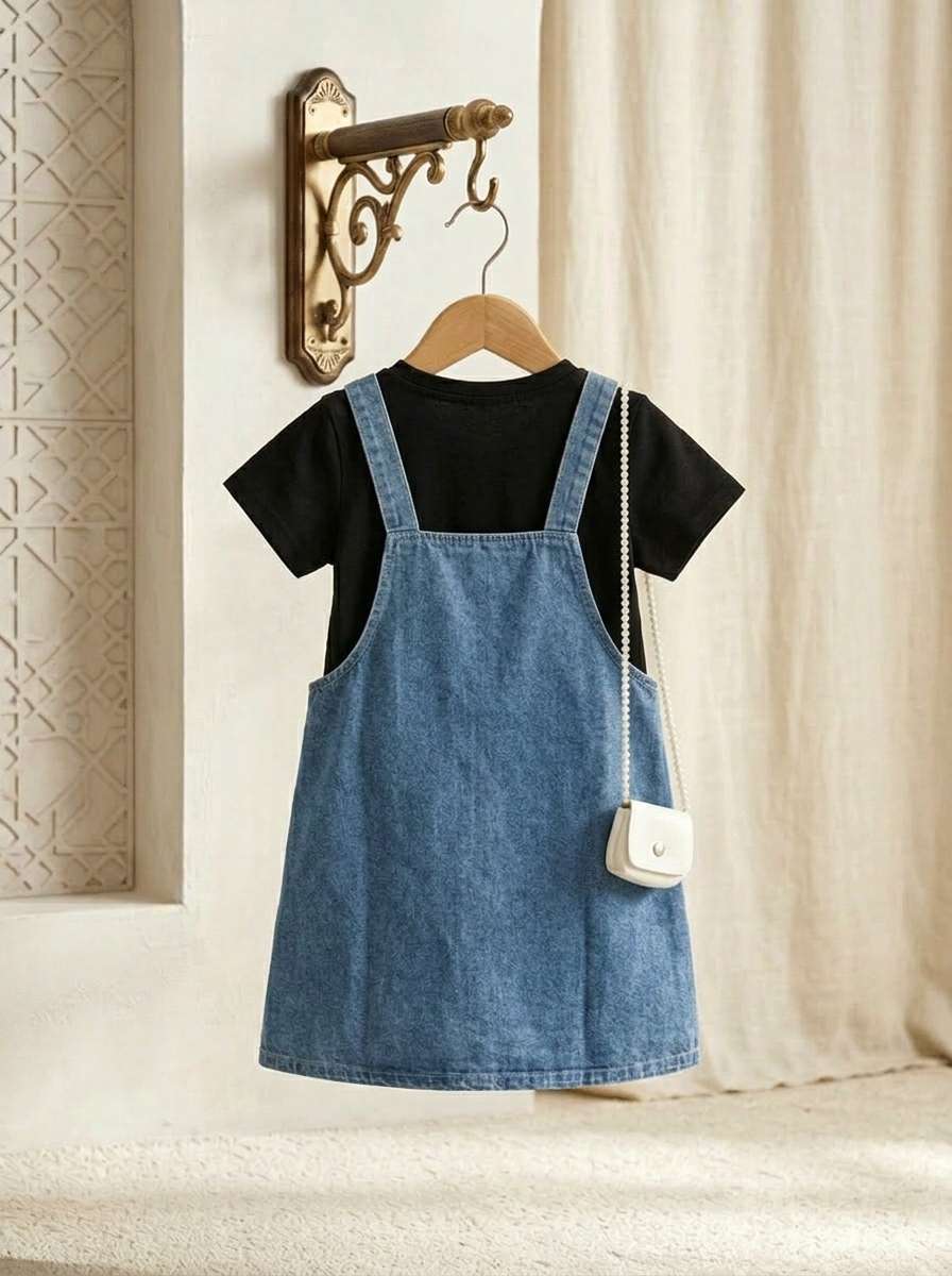 Exclusive Denim Double Set for Girls
