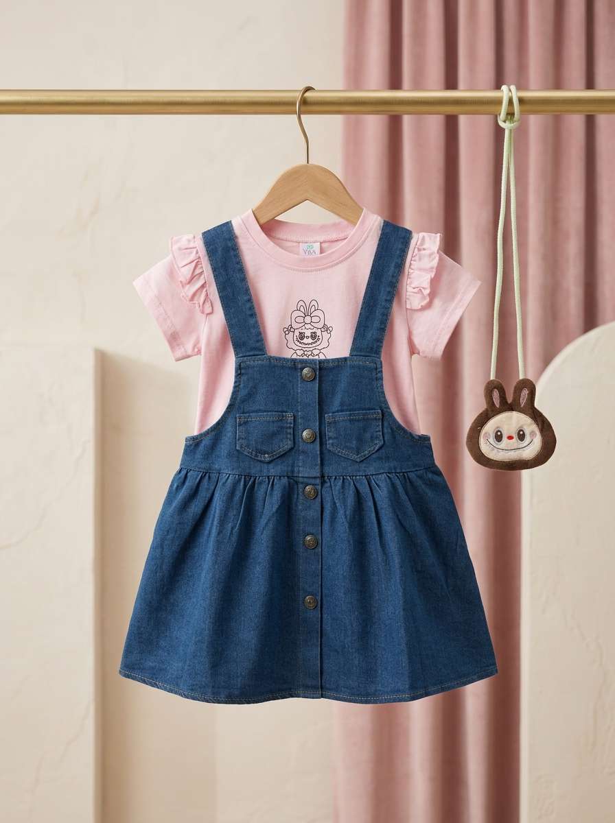 Exclusive Denim Double Set for Girls