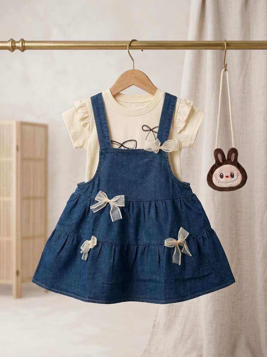 Exclusive Denim Double Set for Girls