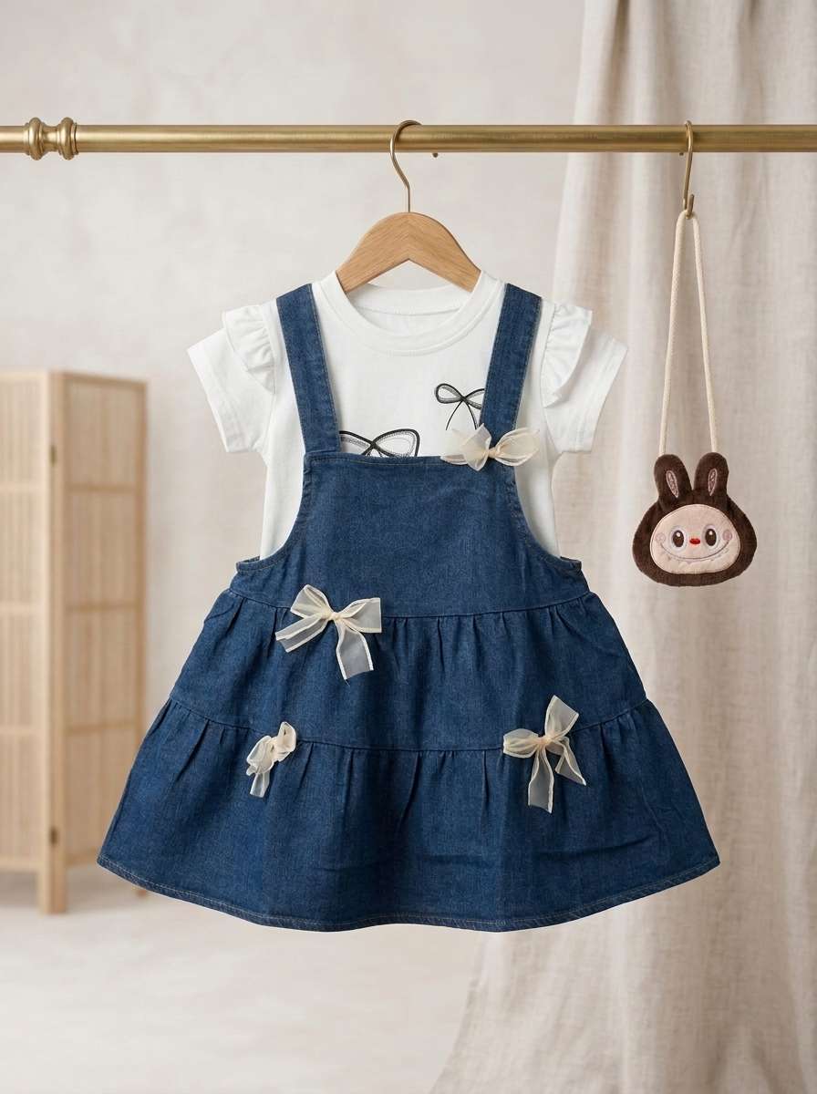 Exclusive Denim Double Set for Girls