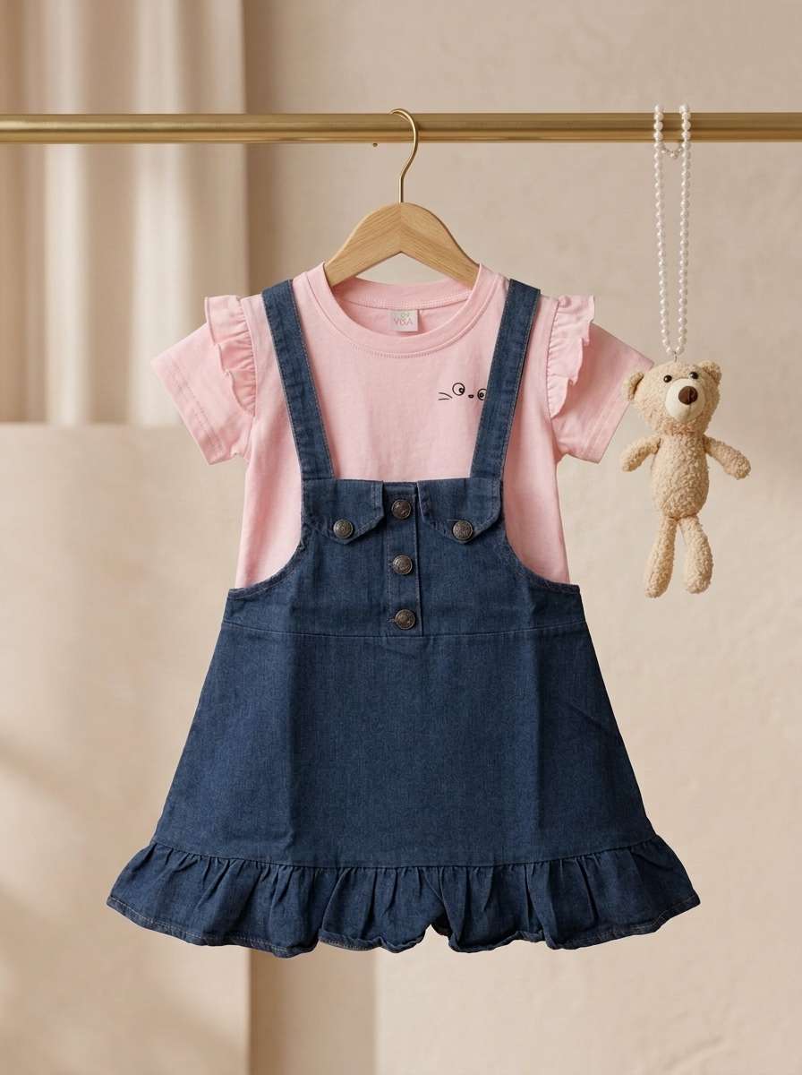 Exclusive Denim Double Set for Girls