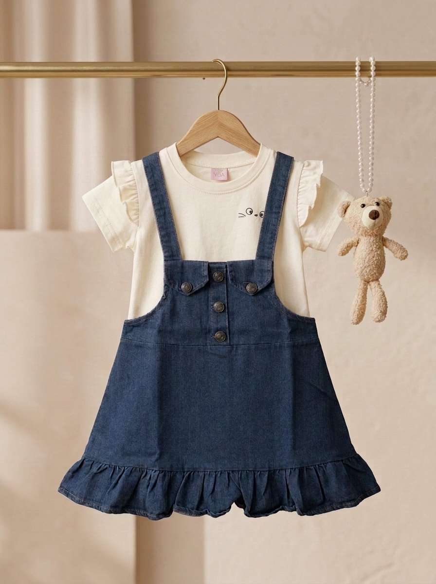 Exclusive Denim Double Set for Girls