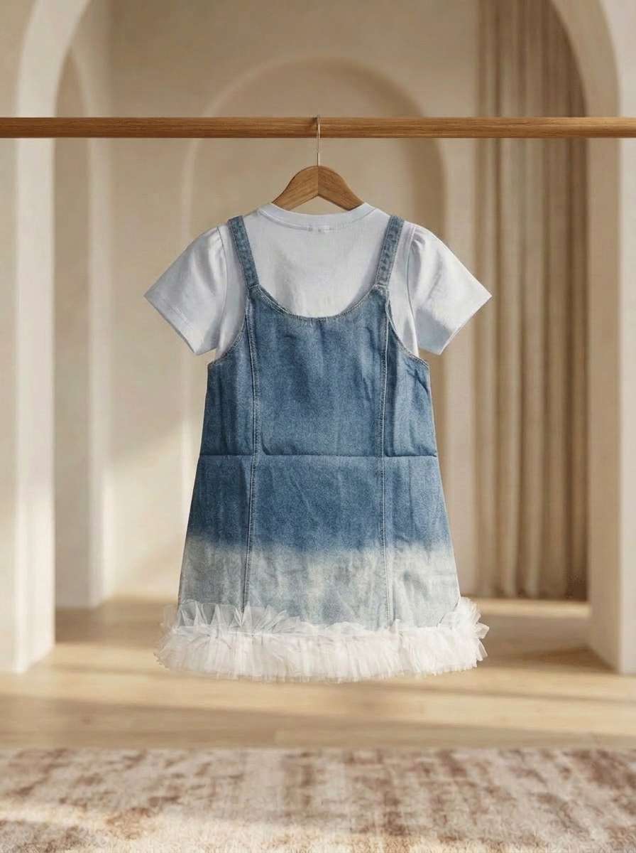 Exclusive Denim Double Set for Girls