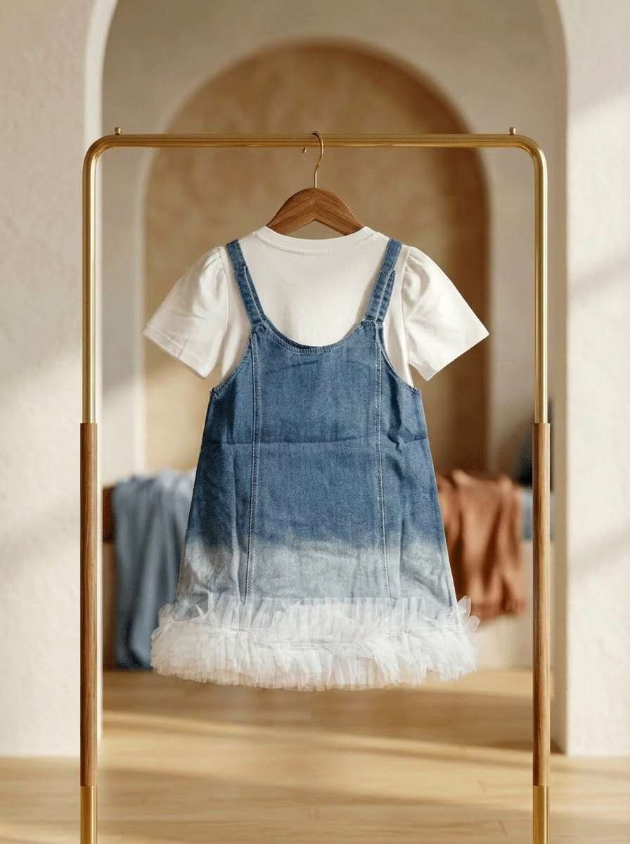Exclusive Denim Double Set for Girls