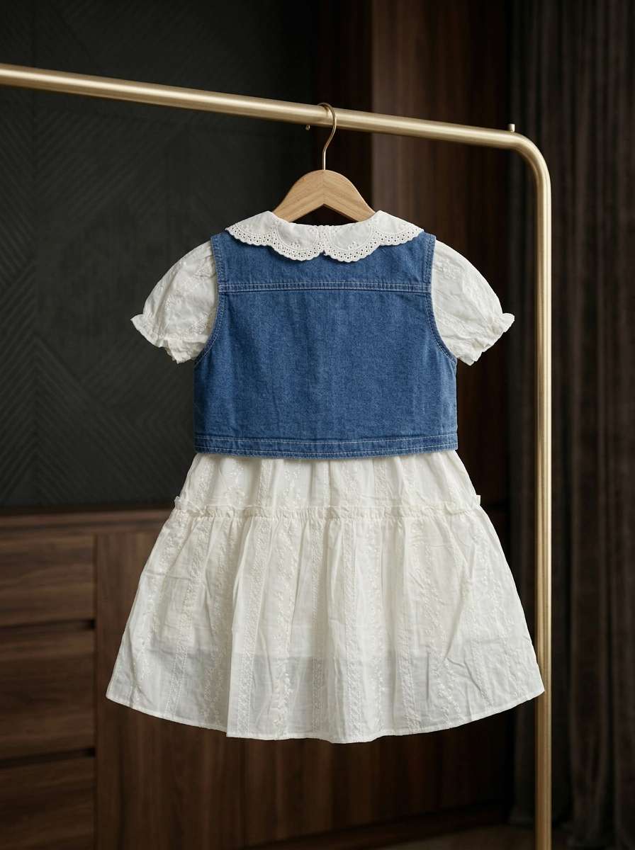 Exclusive Denim Double Set for Girls
