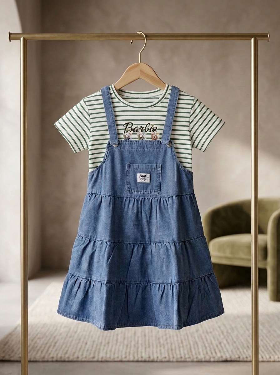 Exclusive Denim Double Set for Girls