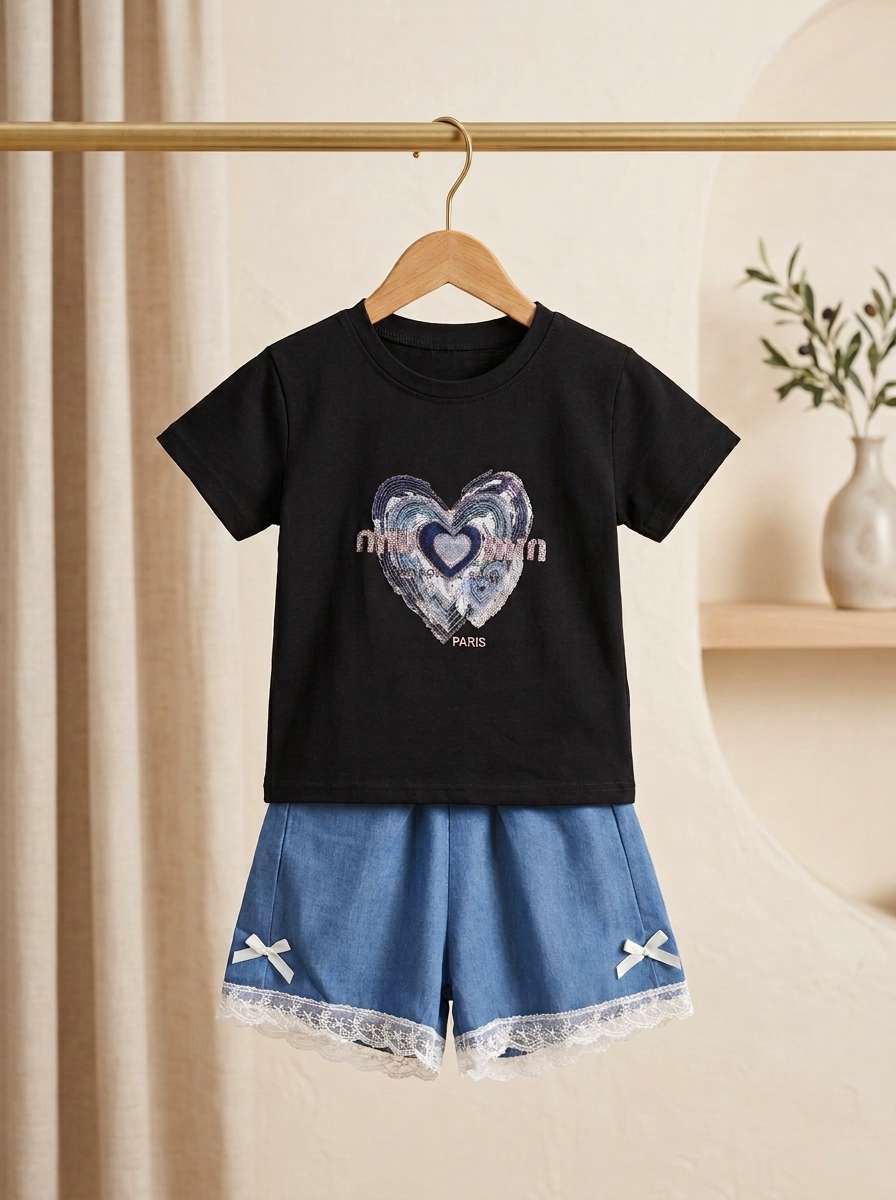 Exclusive Denim Double Set for Girls