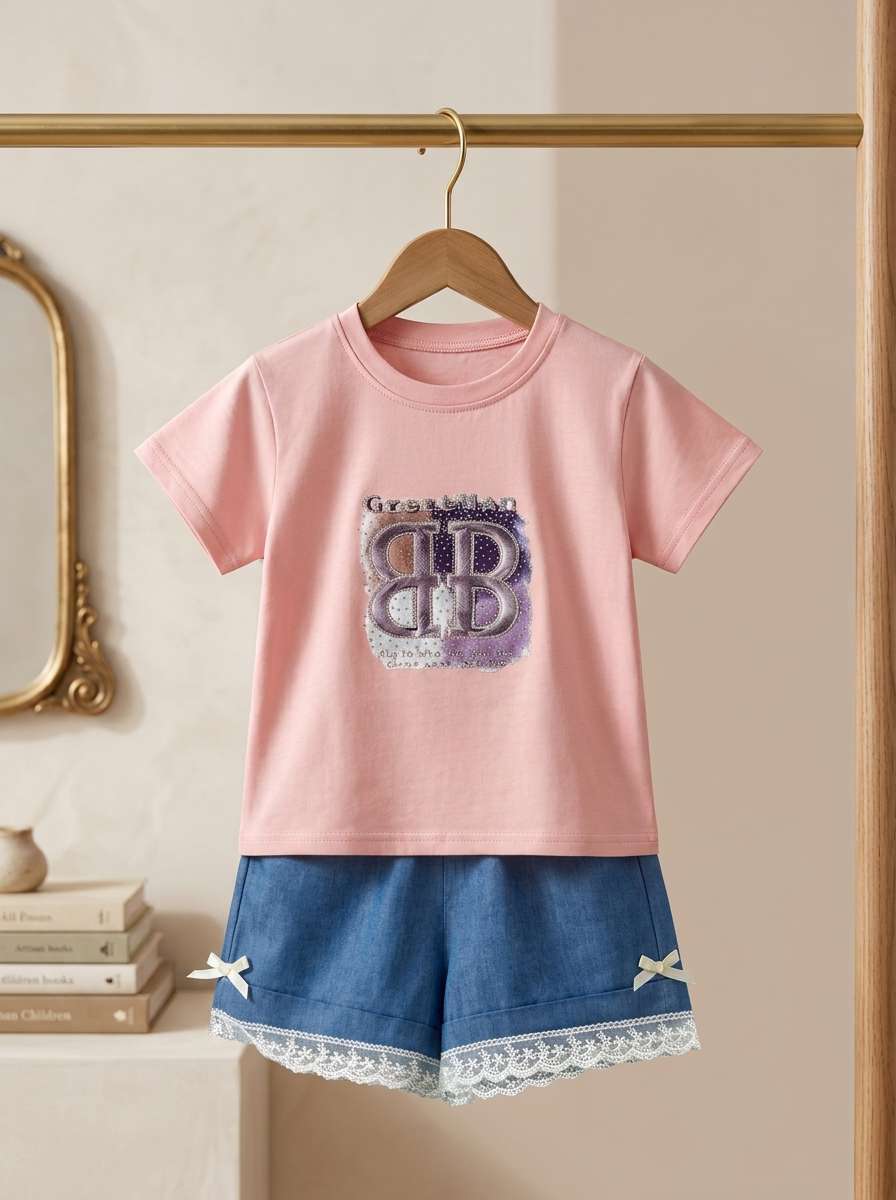 Exclusive Denim Double Set for Girls