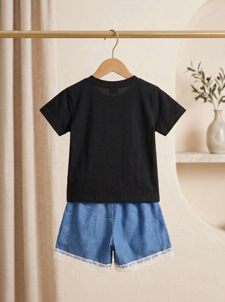 Exclusive Denim Double Set for Girls