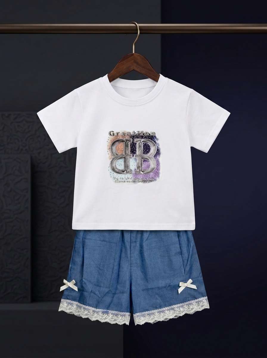 Exclusive Denim Double Set for Girls