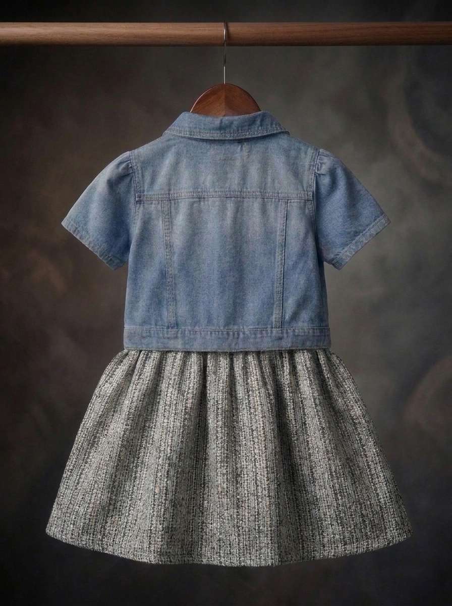 Exclusive Denim Double Set for Girls