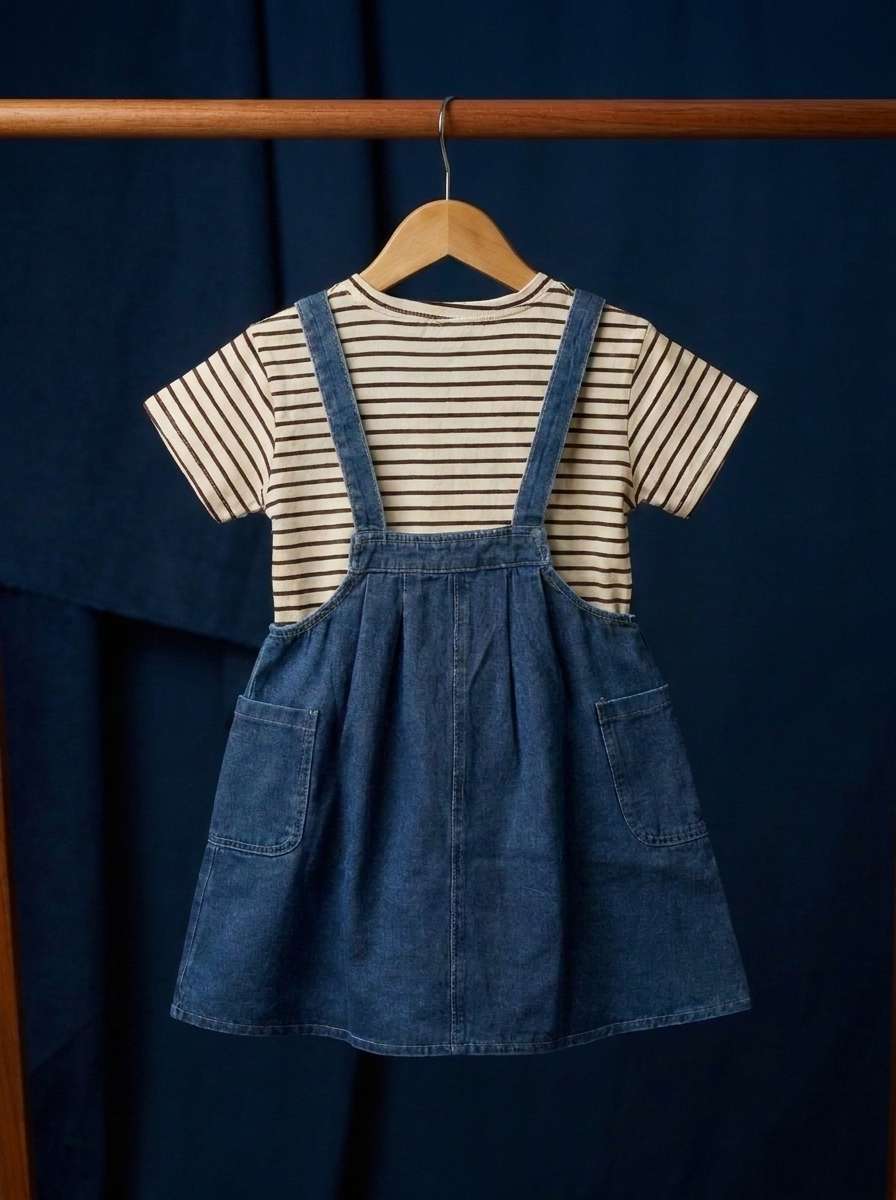 Exclusive Denim Double Set for Girls