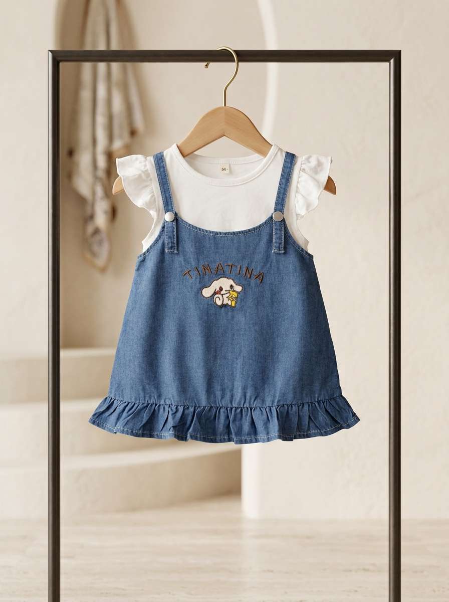 Exclusive Denim Double Set for Girls