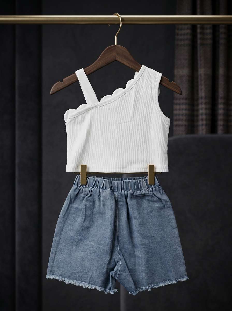 Exclusive Denim Double Set for Girls