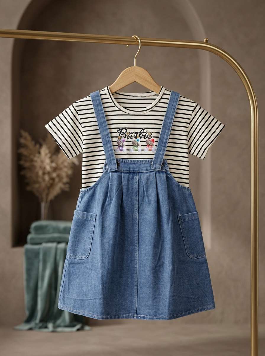 Exclusive Denim Double Set for Girls