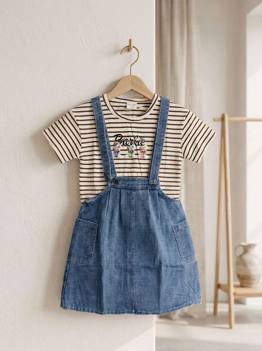 Exclusive Denim Double Set for Girls